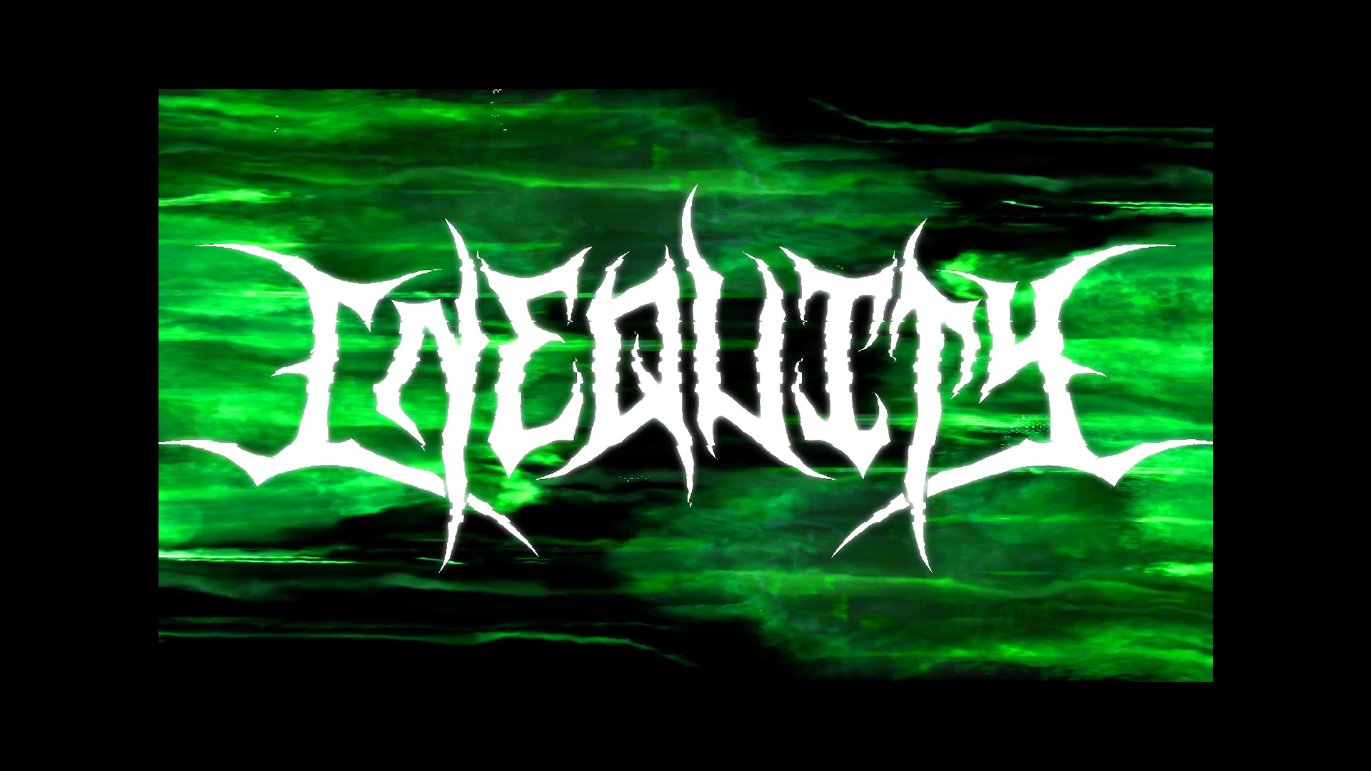 Inequity logo over a warping pool of fog-like glowing sludge