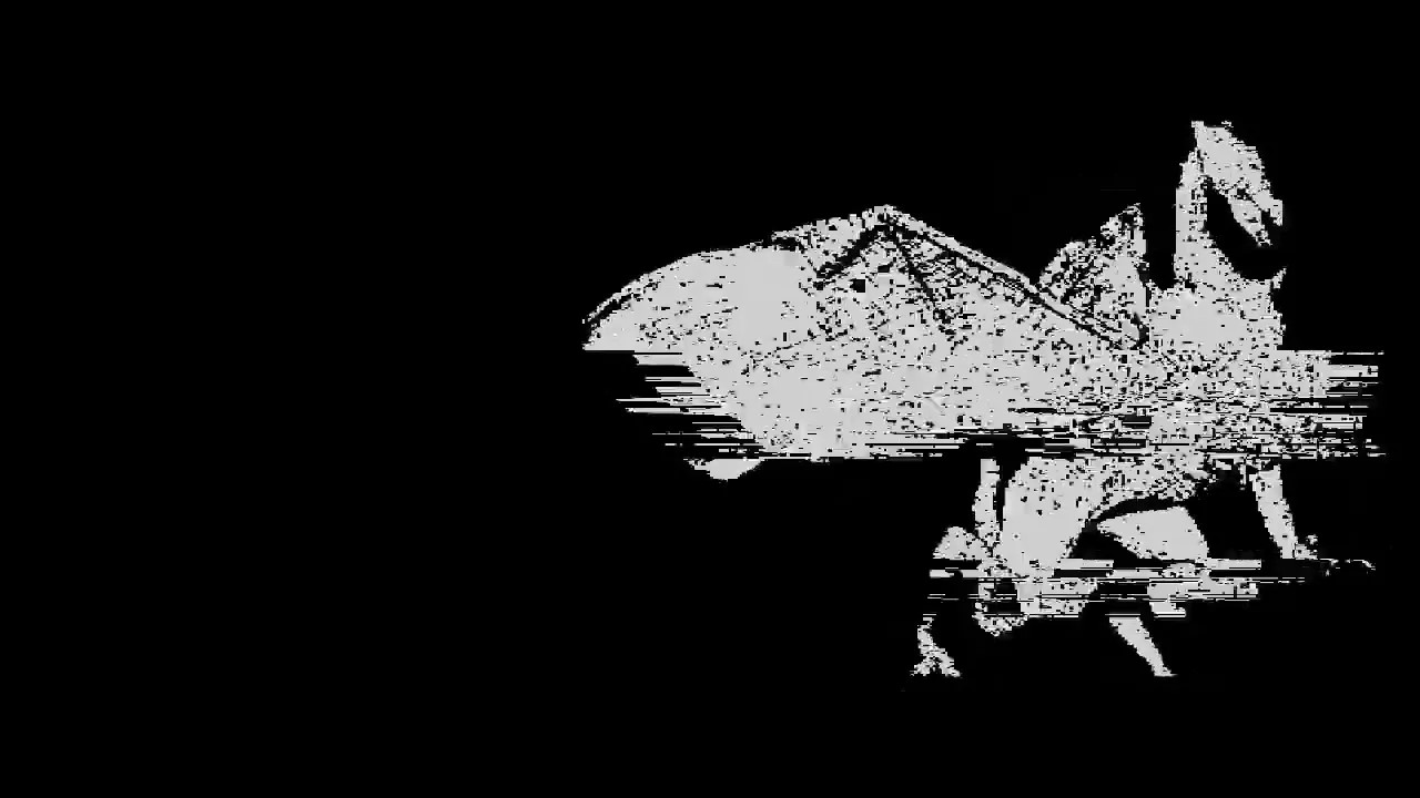 3D dragon with horizontal disorted effect