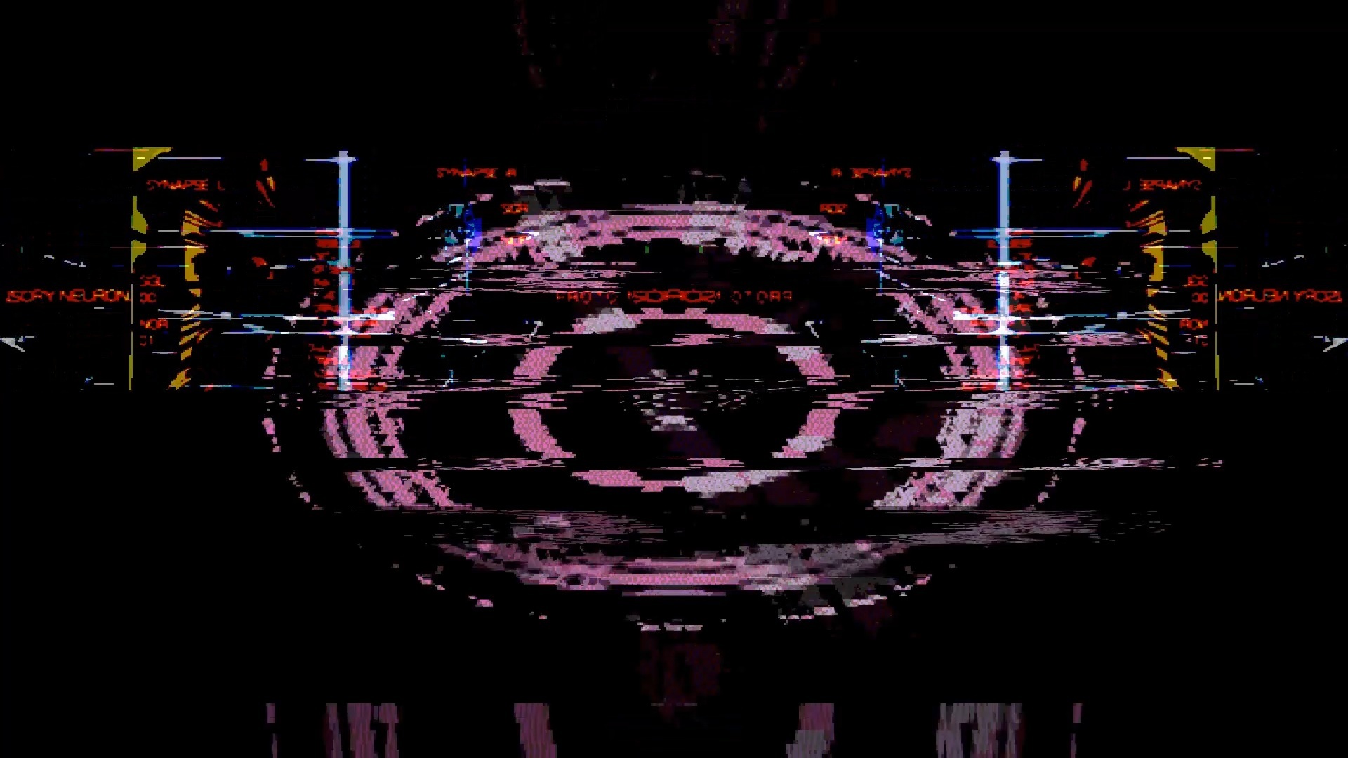 Broken computer disorted sound wave ripple video stillframe